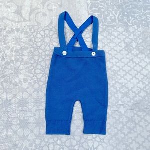 Jacadi knit pants with suspenders 6m
